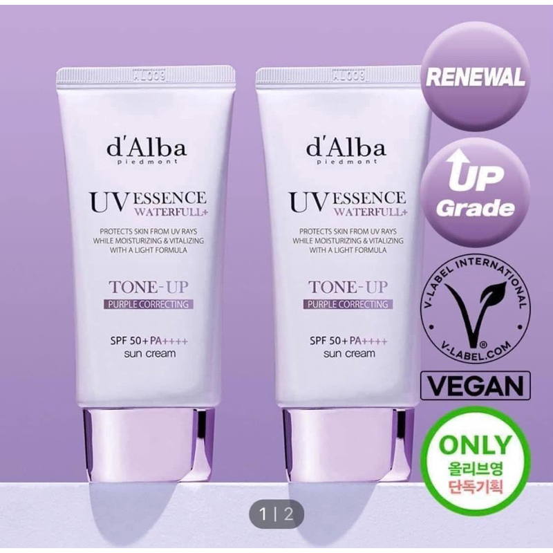 KEM CHỐNG NẮNG d'Alba UV Essence Waterfull Tone Up 50ml